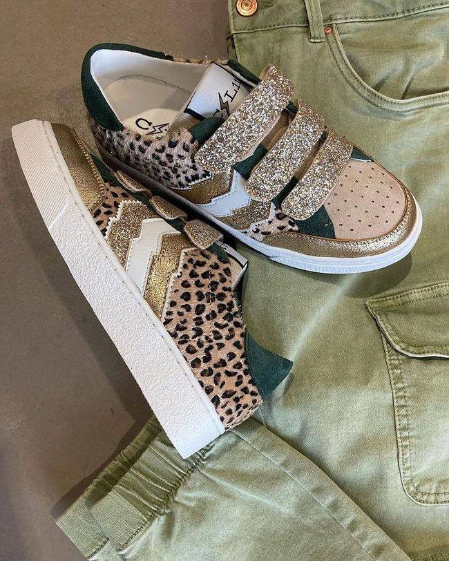 Basket femme leopard a scratch CL13 LEO