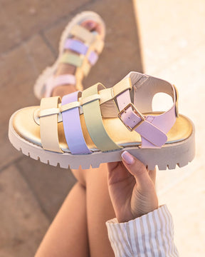 Sandale femme plateforme confort multicolore - Gaia