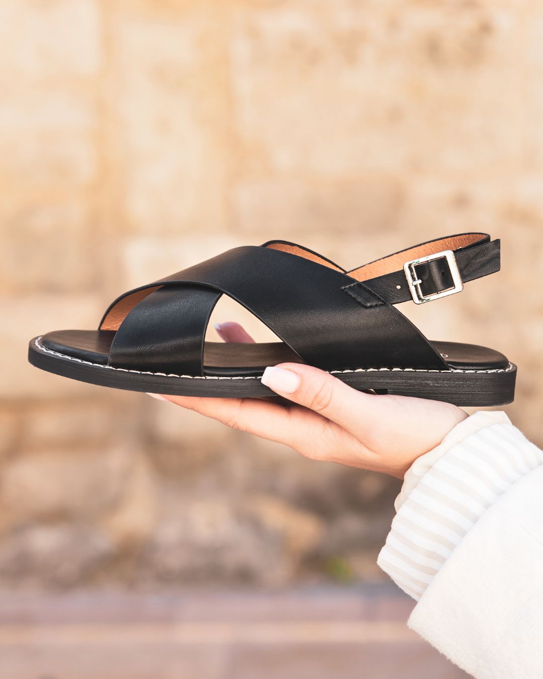 Sandales noires femme confort shop