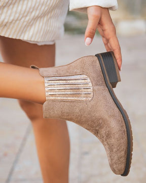 Bottines femme taupe chelsea - Blondie - Casual Mode