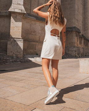 Basket femme montante beige - Louana - Casual Mode
