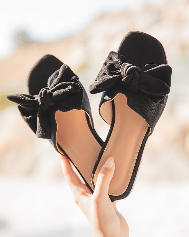 Sandale plate femme mule noire - Maïlys - Casual Mode